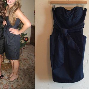 Navy strapless Suzi Chin dress